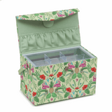 Tropical Lime Sewing Box with Lid - Medium