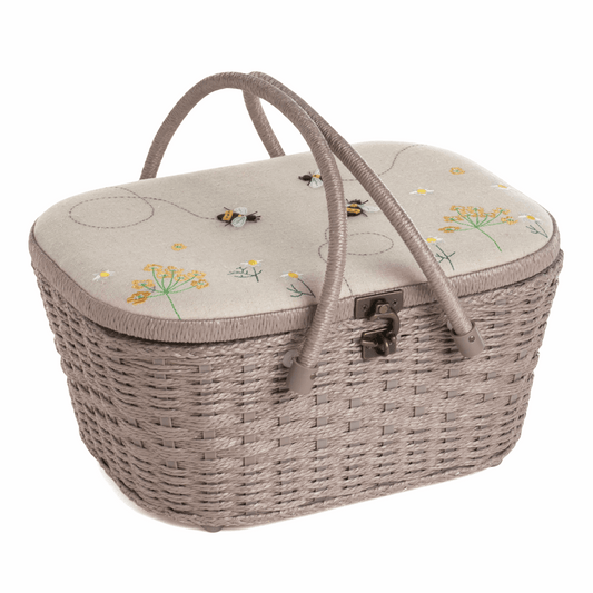 Wicker Basket Sewing Box - Applique Bee