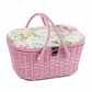 Wicker Basket Sewing Box - Rose Blossom