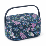 Floral Birds Sewing Box - Large Oval