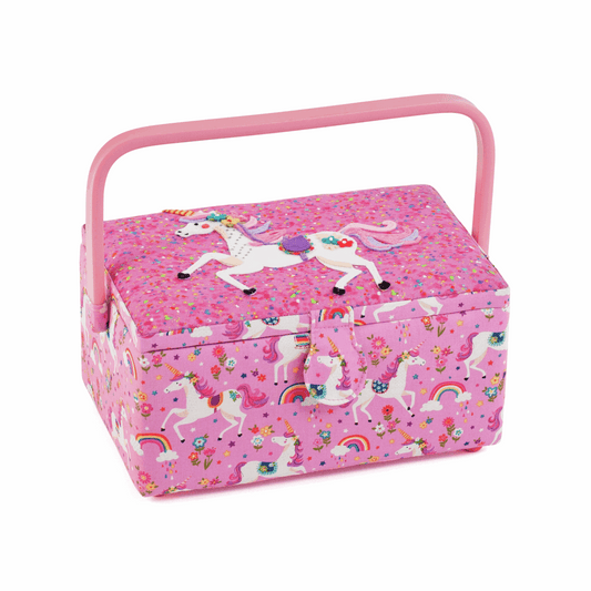 Magical Rectangle Sewing Box with Appliqué Lid - Medium