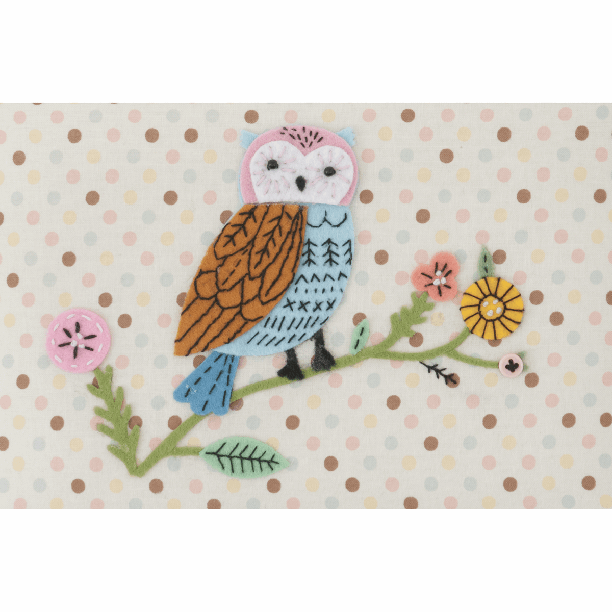 Owl Applique Sewing Box - Medium