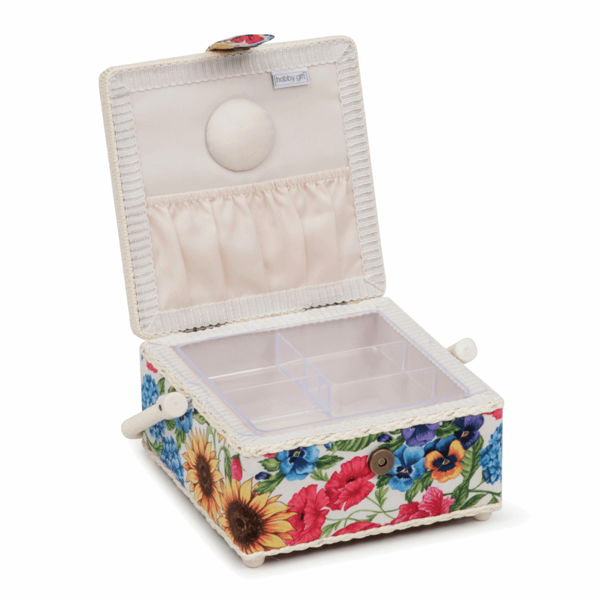 Garden Floral Sewing Box - Small Square