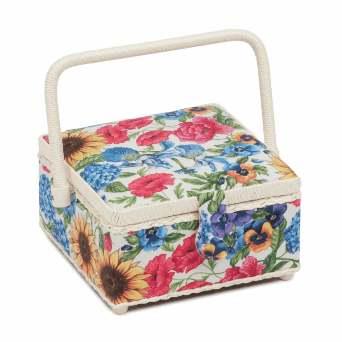 Garden Floral Sewing Box - Small Square