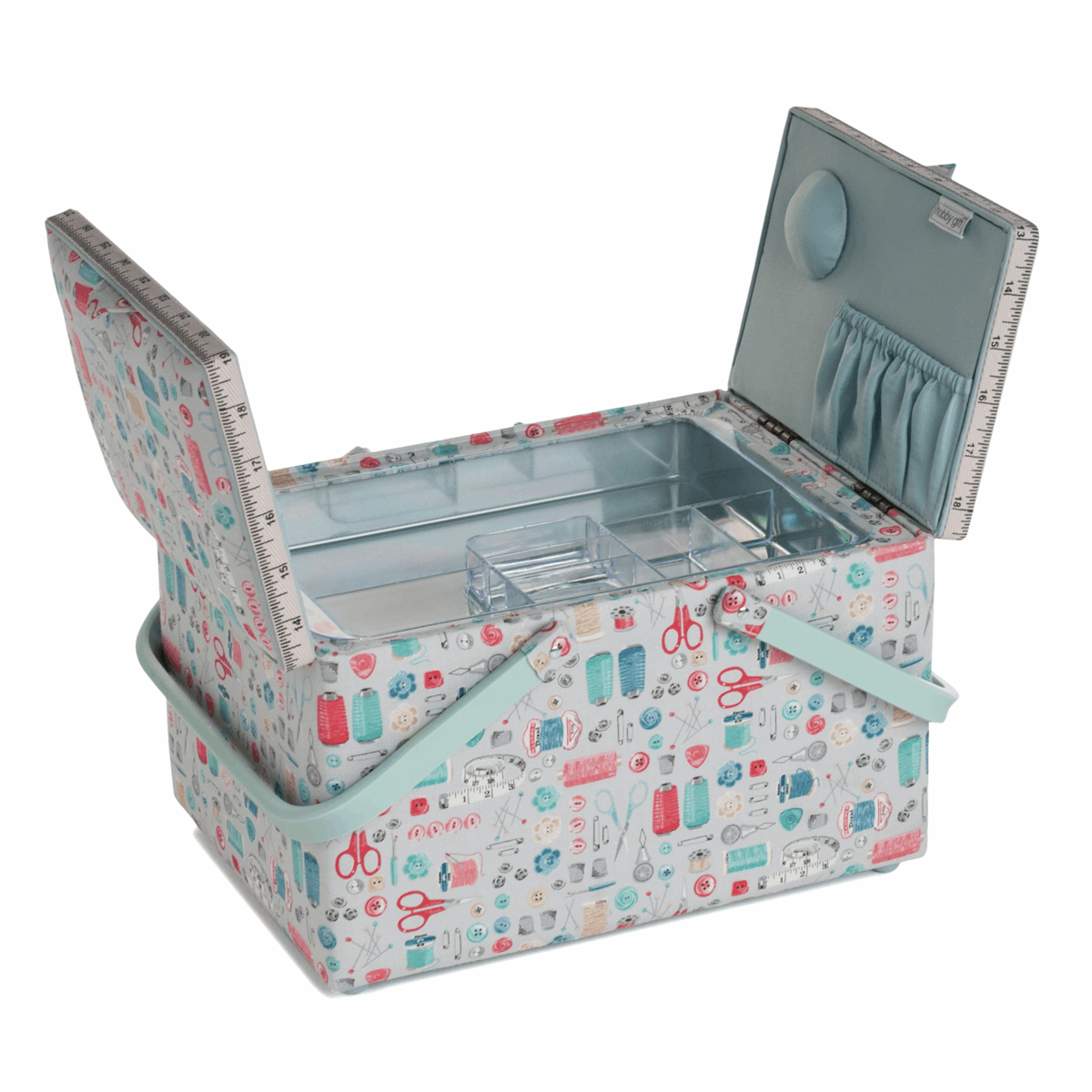 Stitch in Time PVC Twin Lid Sewing Box - Large