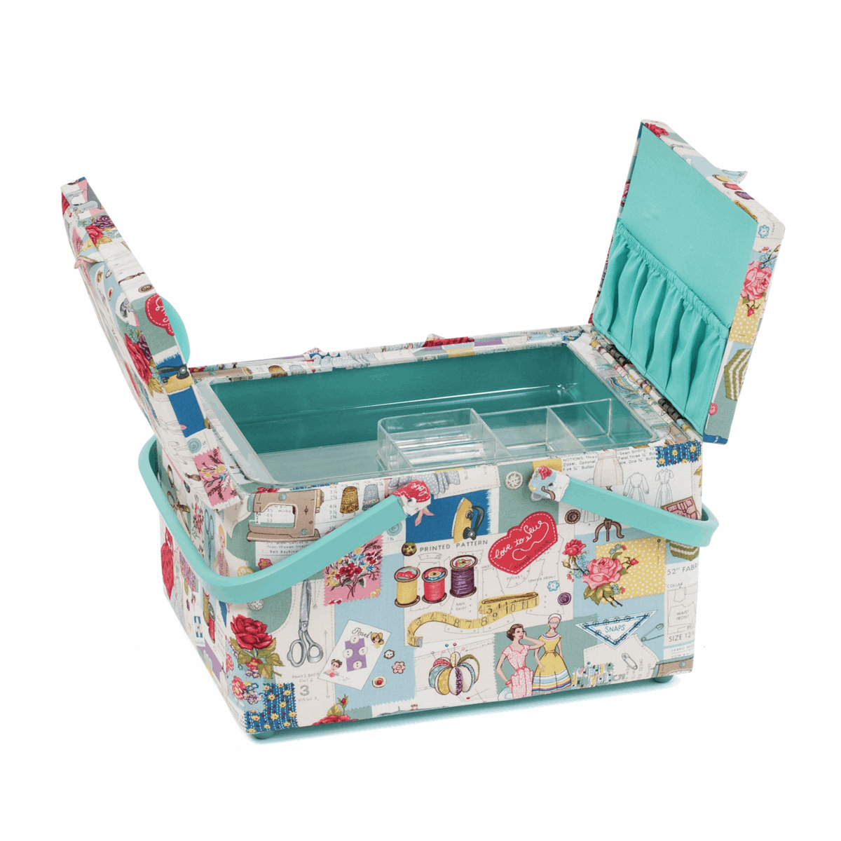 Sew Retro Twin Lid Sewing Box - Large