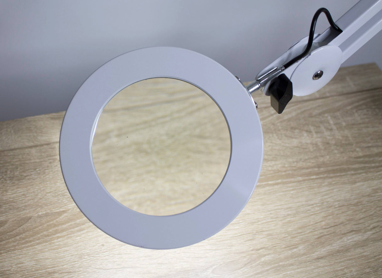 Native Lighting - White Chameleon Mini USB Lamp (1.75x magnification with dimmable 3 colour temperatures)