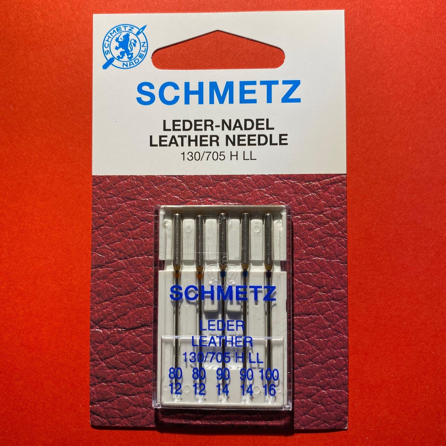 Schmetz Leather Needles 130/705 G LL Assorted 80 to 100 - 5 pack