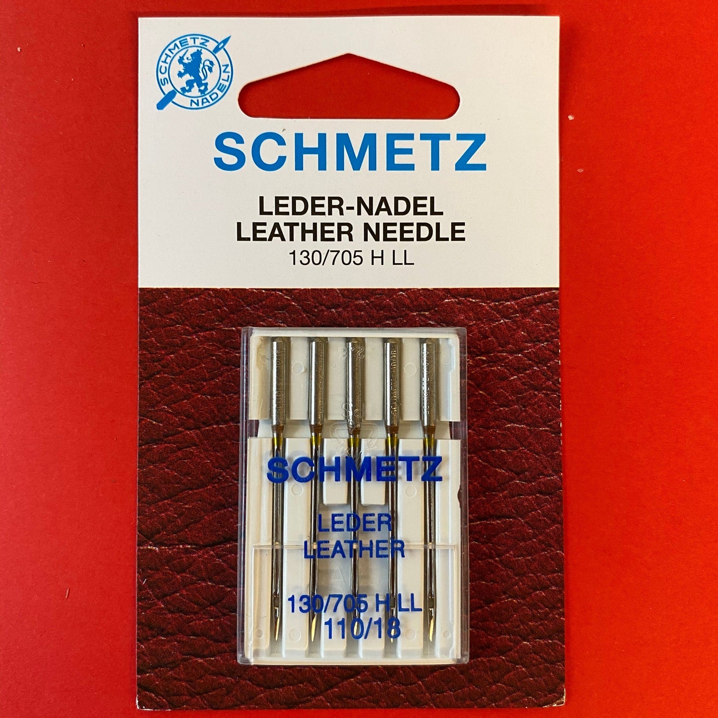 Schmetz Leather Needles 130/705 G LL 110 weight - 5 pack