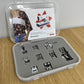 9 piece Premium Presser Foot Set for Singer and Bernette machines (in storage box) - Limited Stock