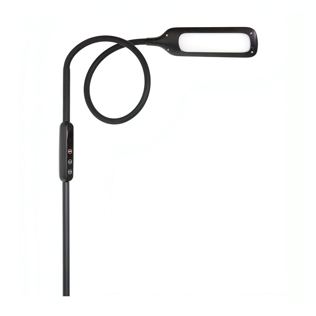 Native Lighting - Lumina Floor Lamp (Black - flexible goose neck LED light with 5 level lighting and 3 colour settings)