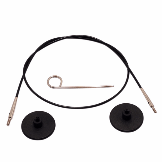 KnitPro Circular Interchangeable Cable - Black 20cm