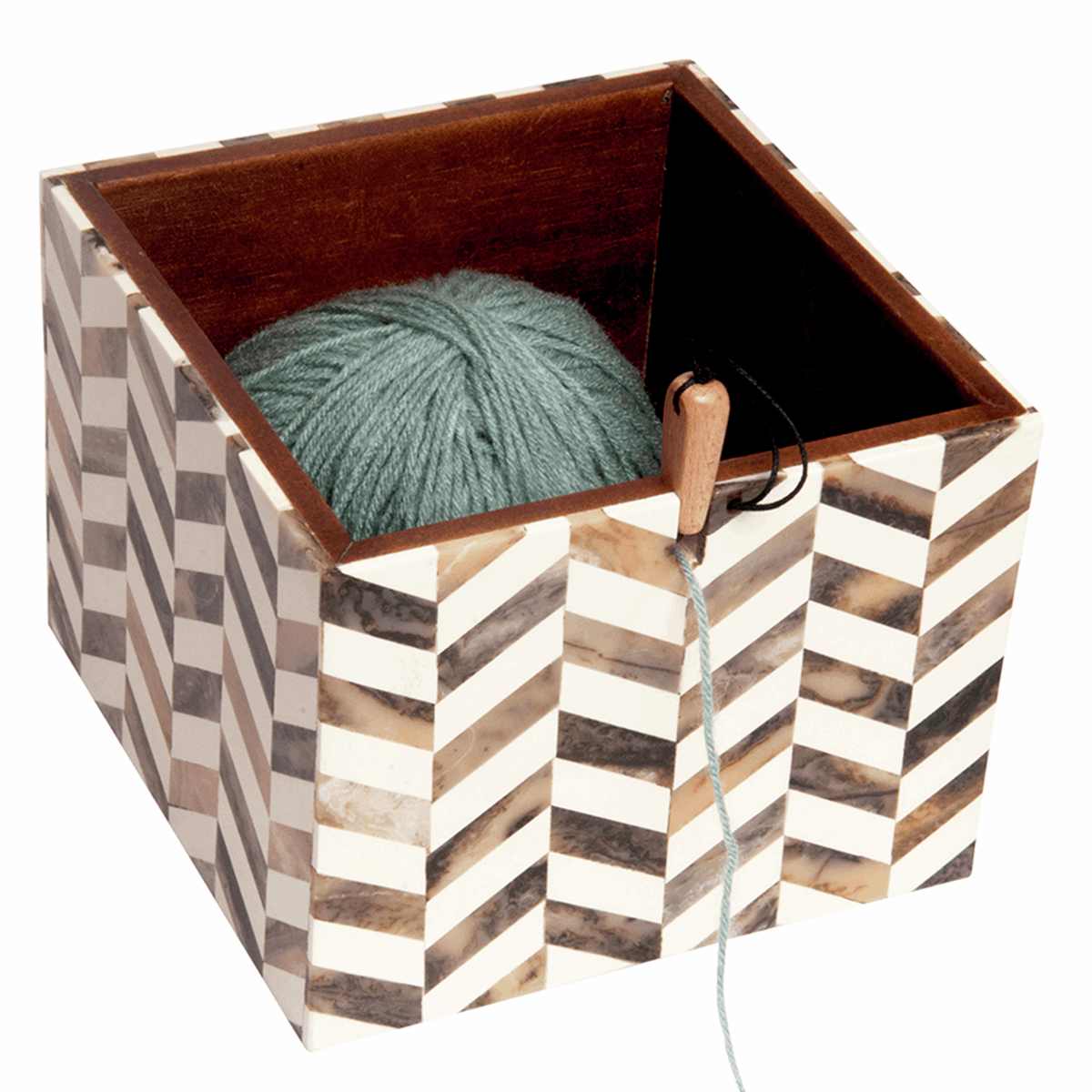 KnitPro Wooden Yarn Bowl - Pearl
