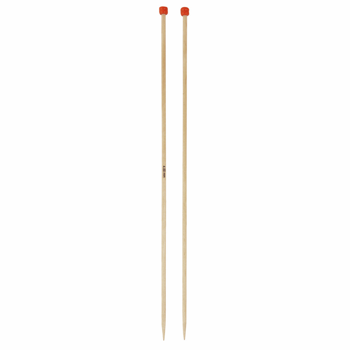 KnitPro 'Basix Birch' Single-Ended Knitting Pins - 25cm x 4.00mm