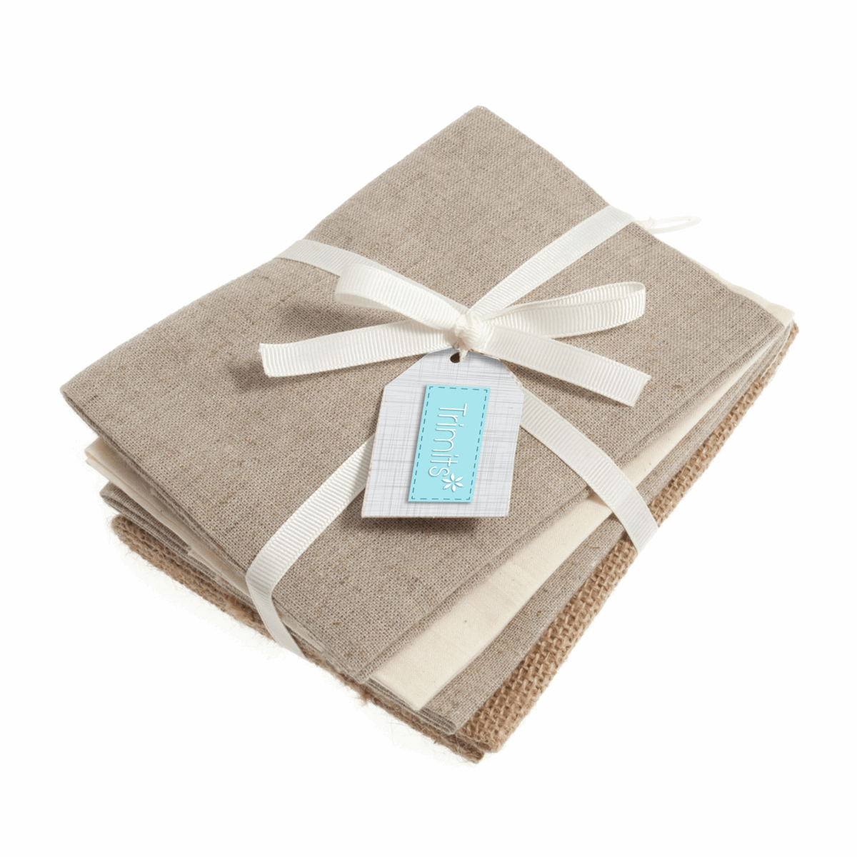 Fat Quarter Pack - Cotton Linen - Natural (4 Pieces)