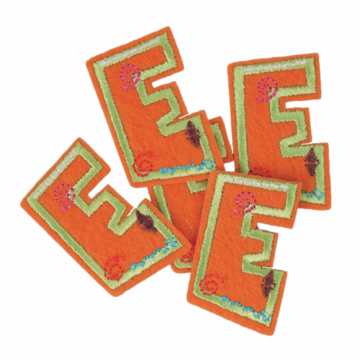 Iron-On/Sew On Alphabet Motif Patch -  Letter E