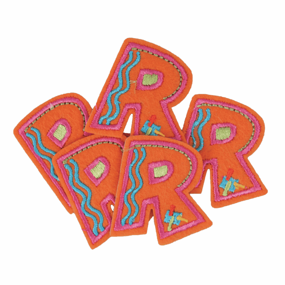 Iron-On/Sew On Alphabet Motif Patch - Letter R
