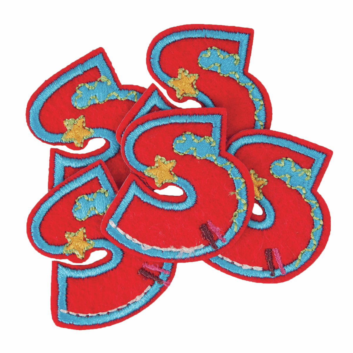 Iron-On/Sew On Alphabet Motif Patch - Letter S