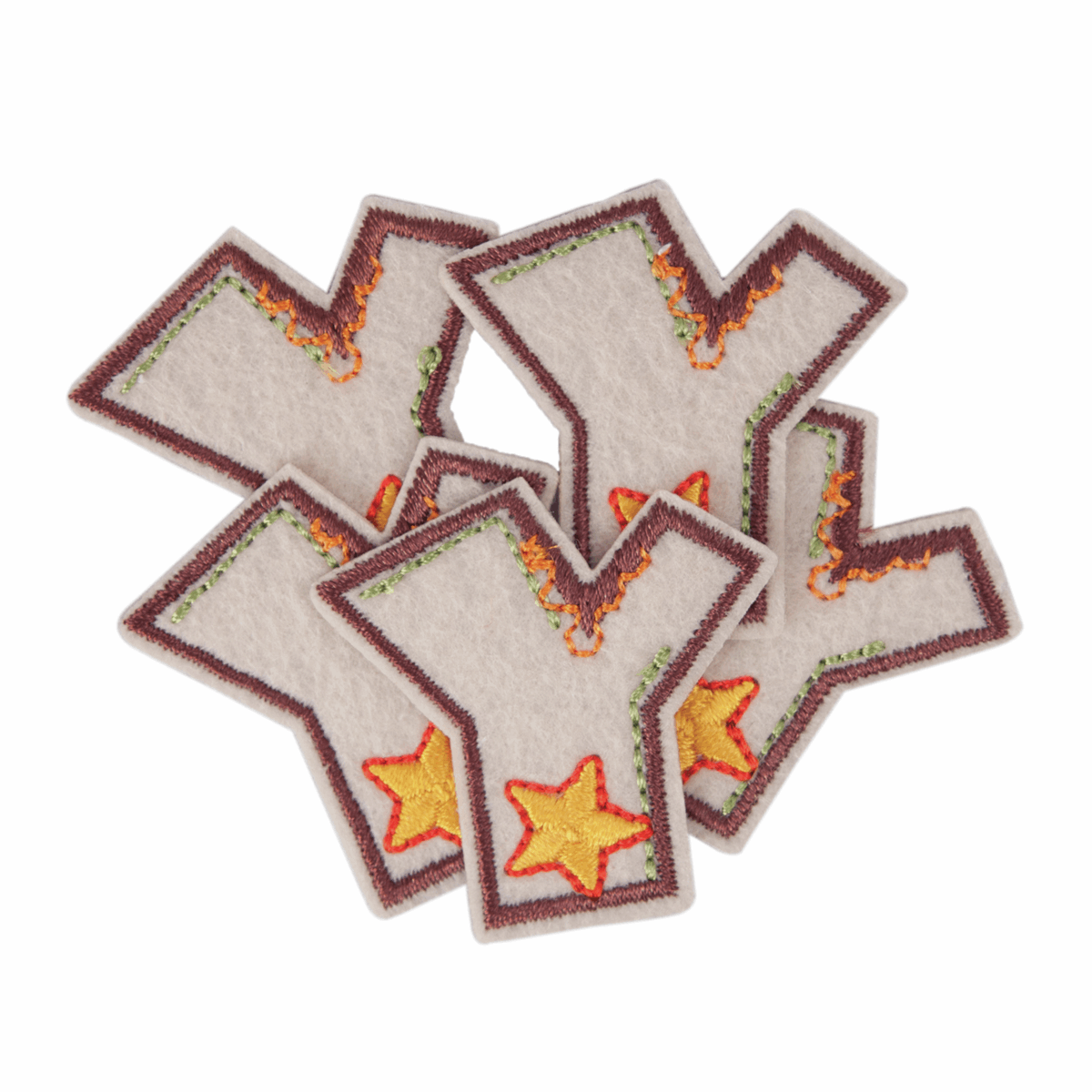 Iron-On/Sew On Alphabet Motif Patch - Letter Y