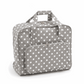 Grey Linen Polkadot Sewing Machine Bag (Matt PVC)