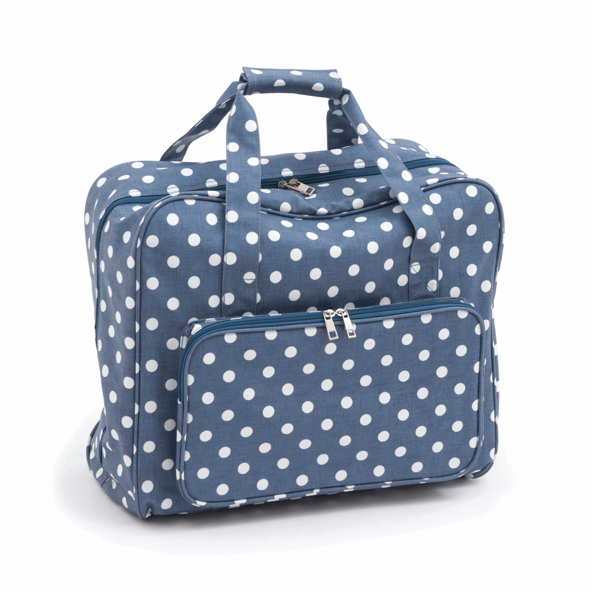 Denim Polkadot Sewing Machine Bag (Matt PVC)