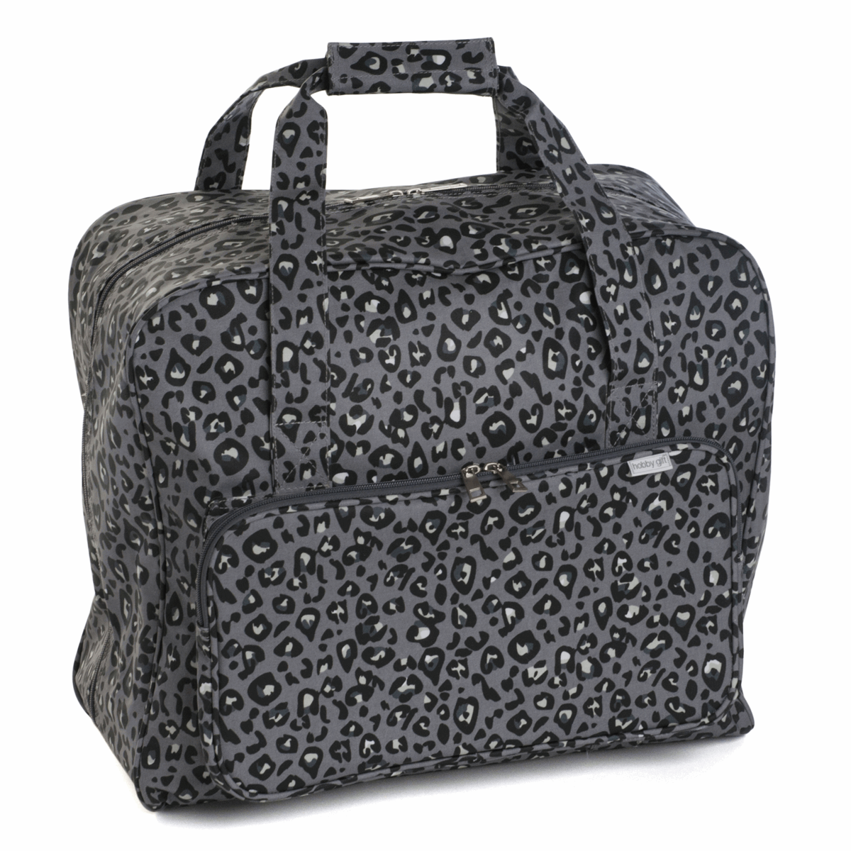 Leopard Sewing Machine Bag - Grey (Matt PVC)