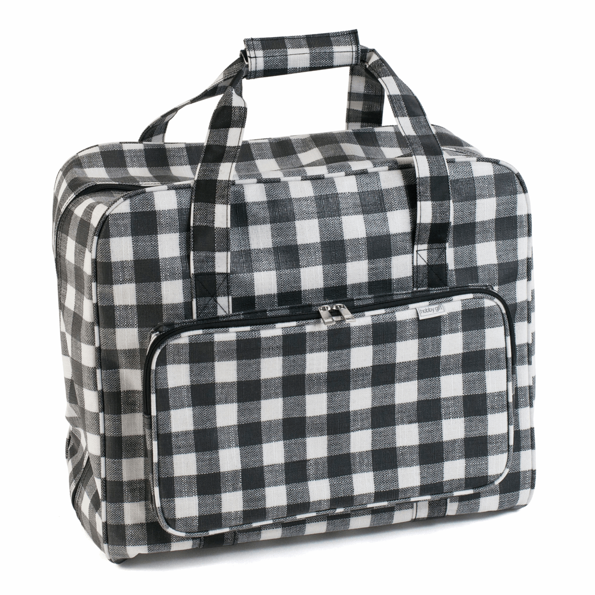 Monochrome Gingham Sewing Machine Bag (Matt PVC)