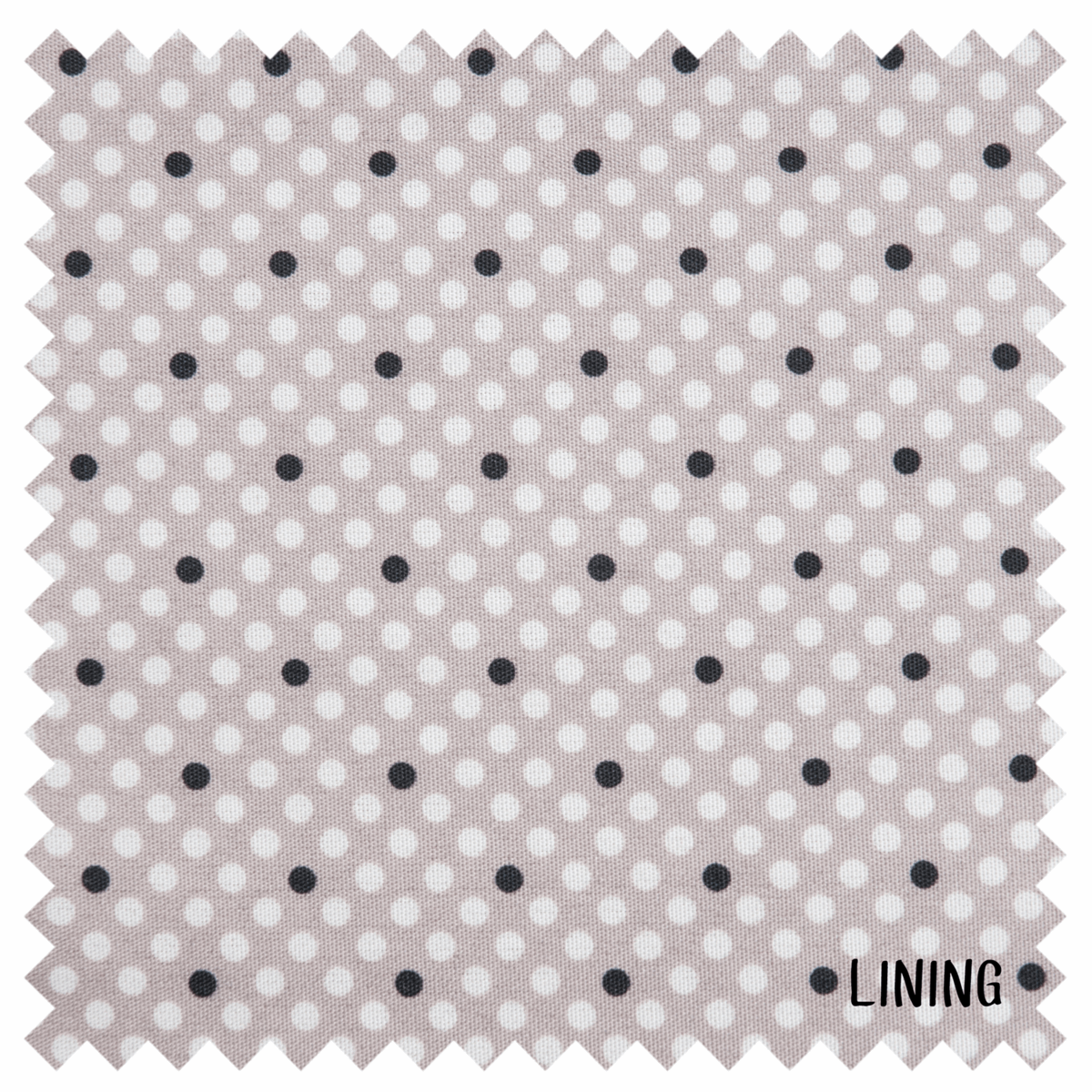 Knitting Bag - Grey Linen Polka Dot