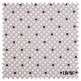 Knitting Bag - Grey Linen Polka Dot