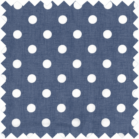 Knitting Bag - Denim Polka Dot