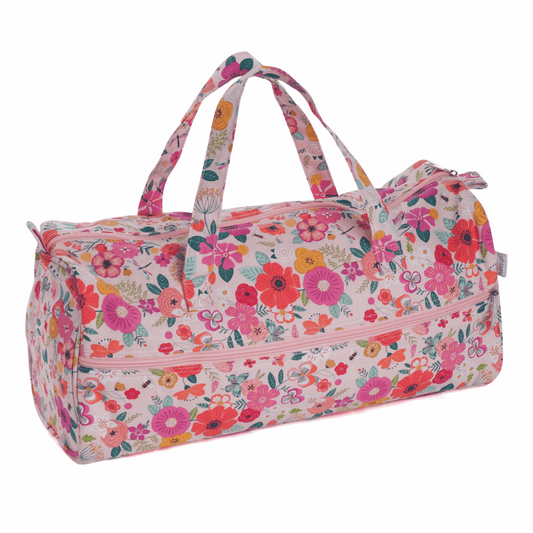 Knitting Bag - Pink Floral Garden