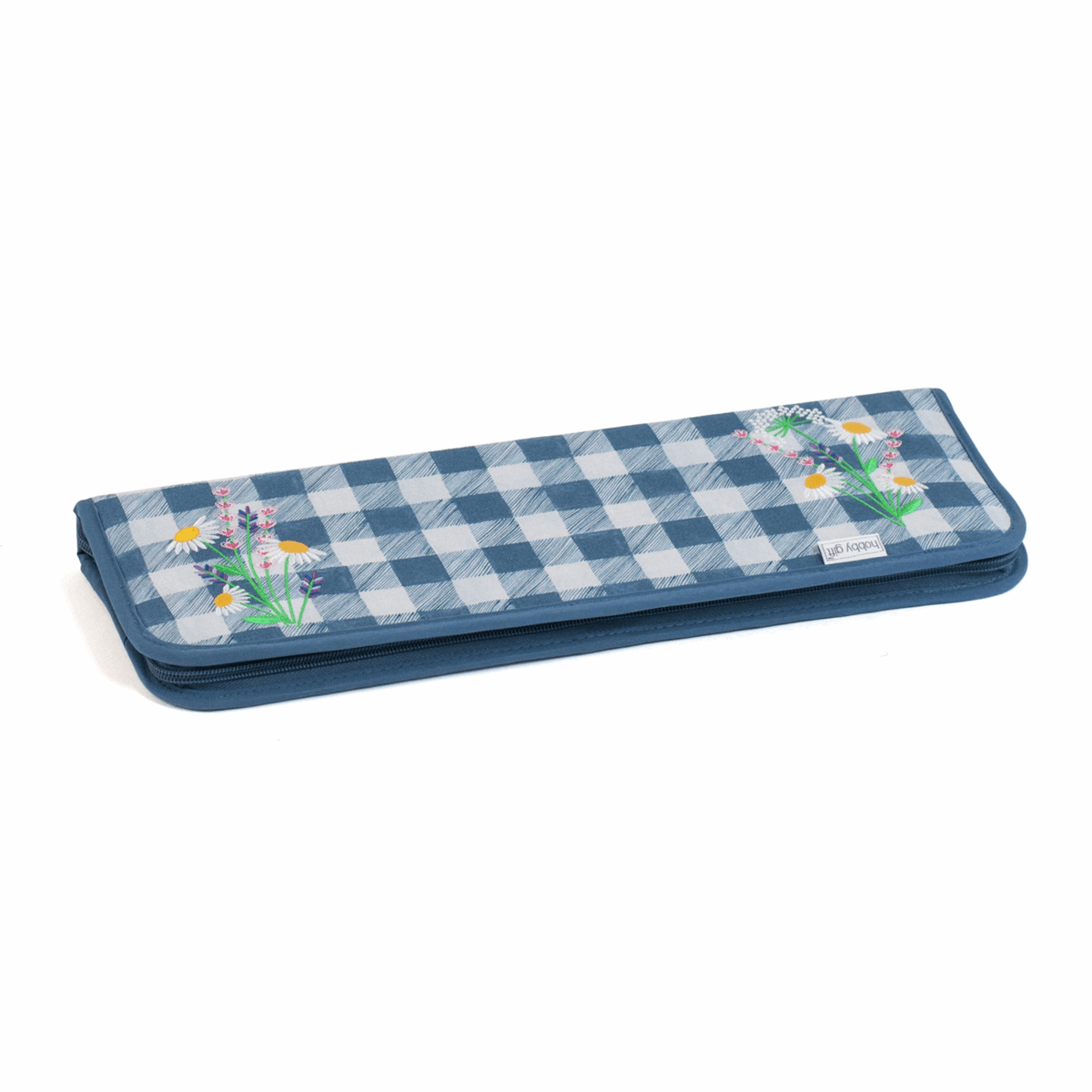 Wild Floral Plaid Hard Empty Knitting Pin Case