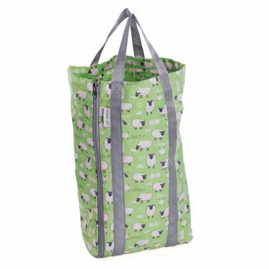 Deluxe Knitting Bag with Pin Storage (Reversible) - Sheep