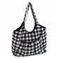 Monochrome Gingham Shoulder Tote Craft Bag