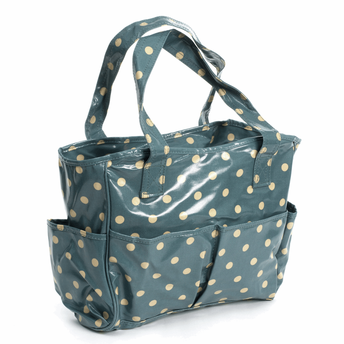 Deluxe Craft Bag - Blue Spot (Glossy PVC)