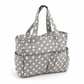 Deluxe Craft Bag - Grey Linen Polka Dot
