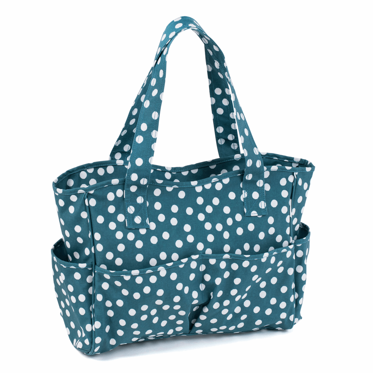 Deluxe Craft Bag - Teal Spot (PVC)