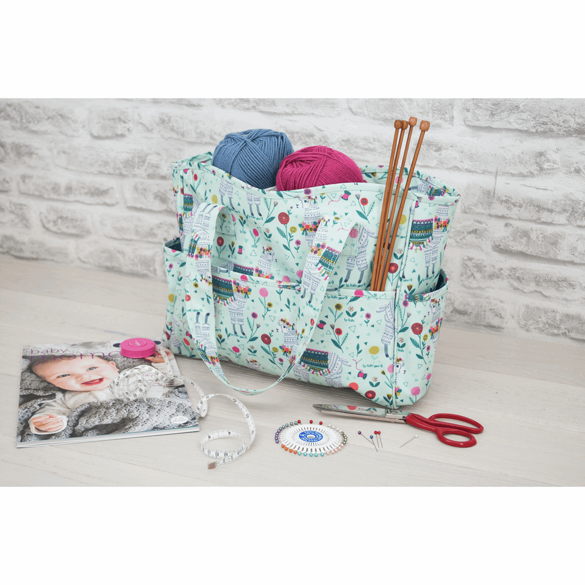 Deluxe Craft Bag -  Llama (Matt PVC)