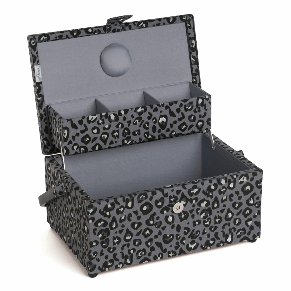 Leopard Cantilever Sewing Box - Large