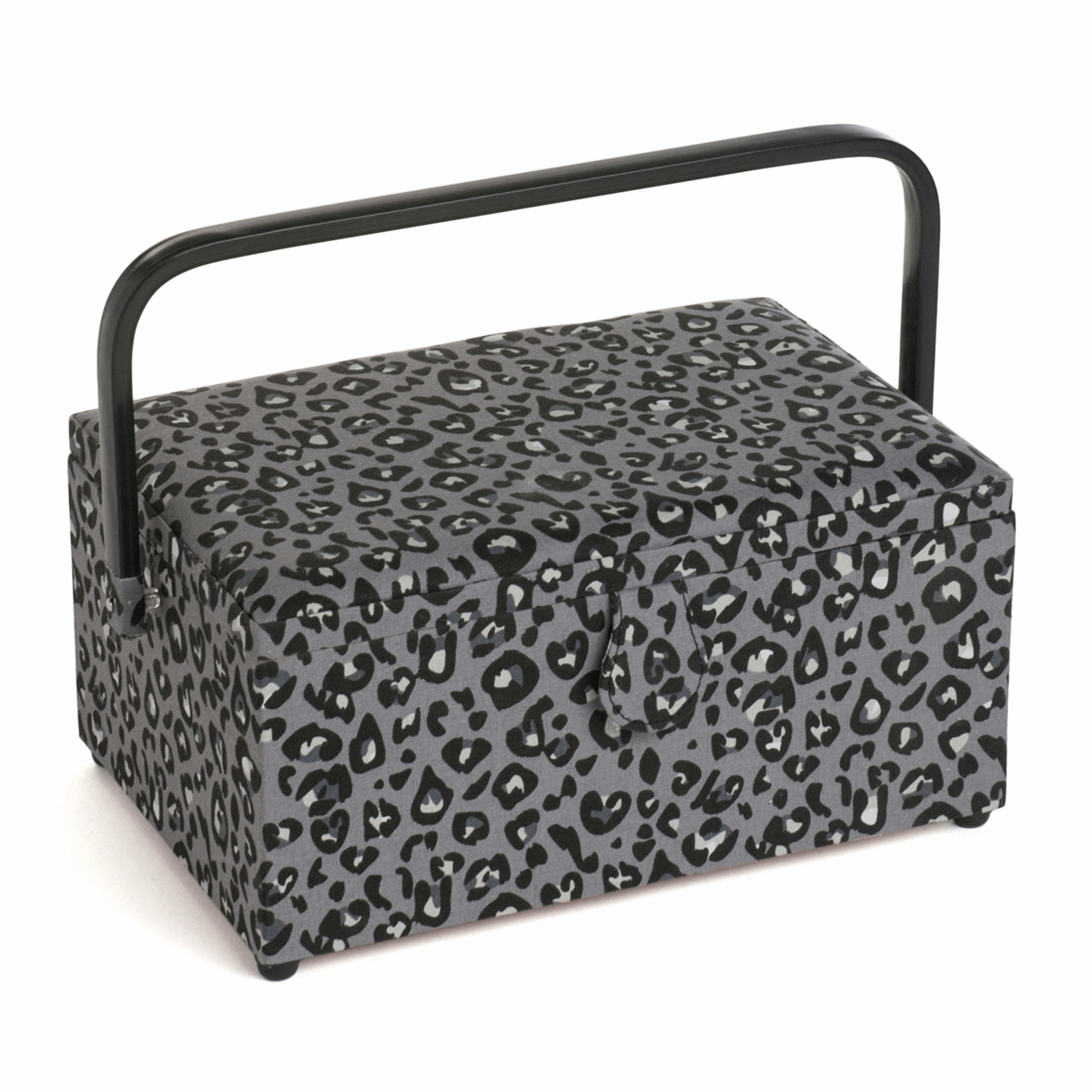 Leopard Cantilever Sewing Box - Large