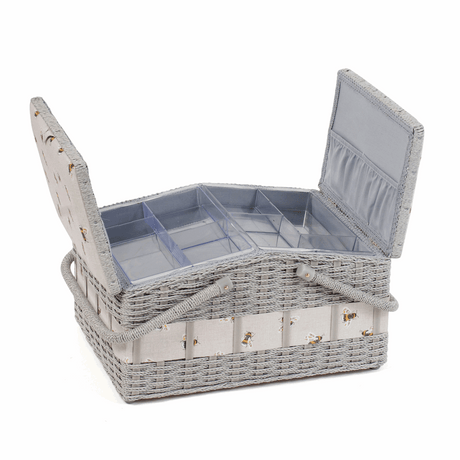 Bee Wicker Basket Sewing Box - Large