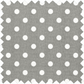 Grey Linen Polka Dot Sewing Box with Twin Lid - Large Square
