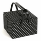 Black Star Design Sewing Box with Twin Lid - Large Square