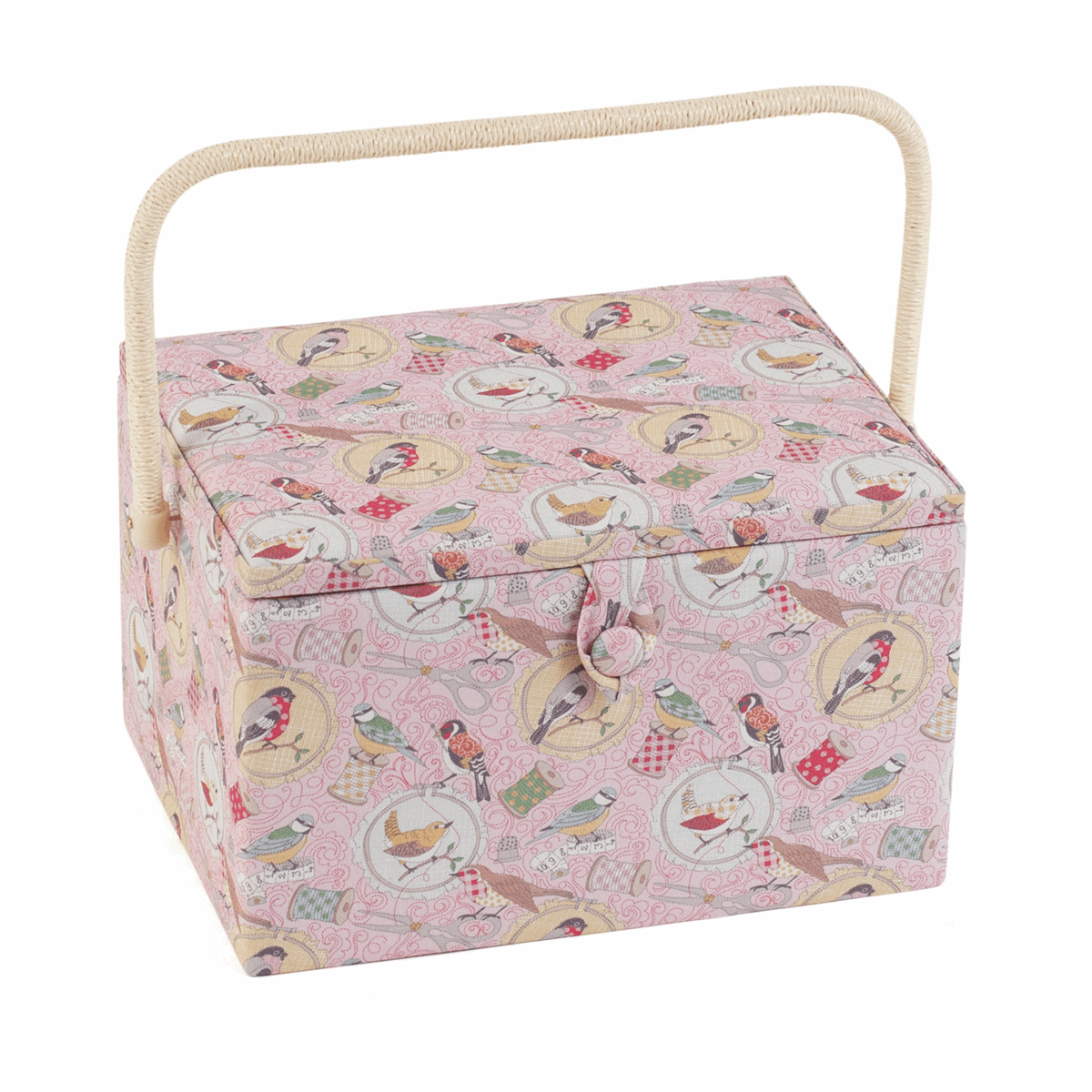 Birds on Bobbin Sewing Box - Large