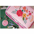 Embroidered Pink Floral Garden Sewing Box - Medium