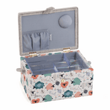 Knit Happens Sewing Box with Embroidered Lid - Medium