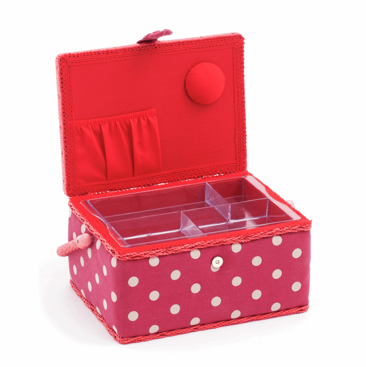 Red Spot Sewing Box - Medium