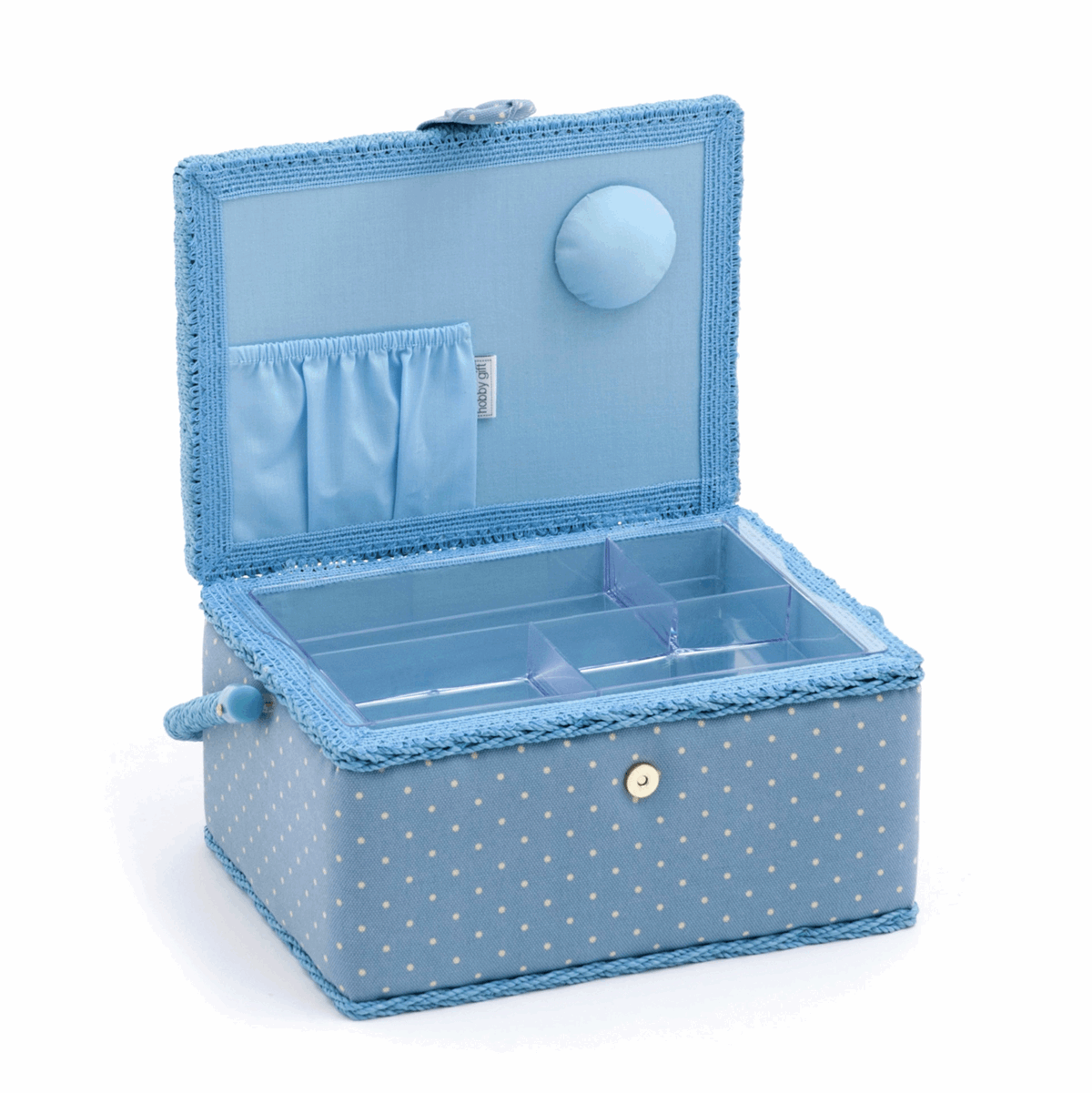 Cornflower Mini Polka Dot Sewing Box - Medium