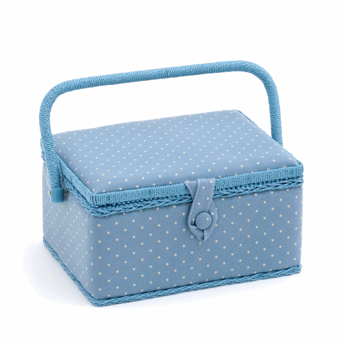 Cornflower Mini Polka Dot Sewing Box - Medium