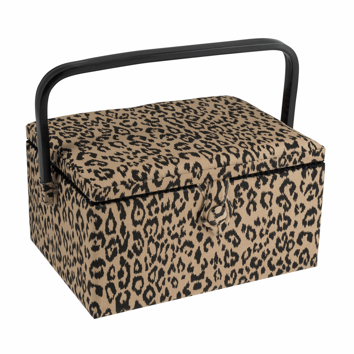Brown Leopard Sewing Box - Medium